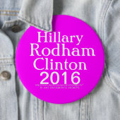 Hillary Rodham Clinton 2016 Ronde Button 6,0 Cm (In situ)