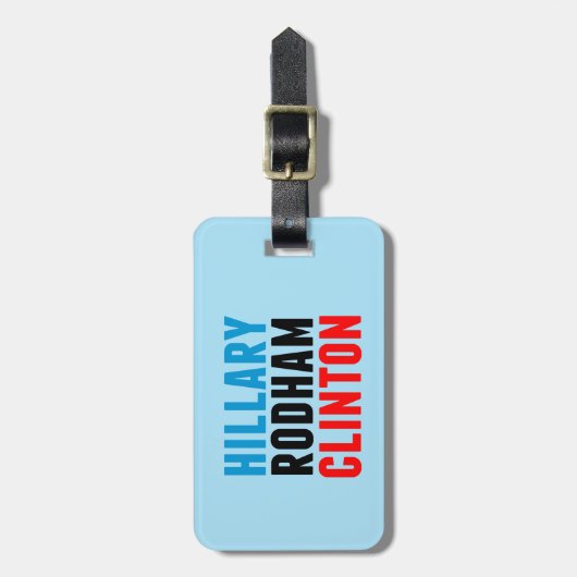 Hillary Rodham Clinton Bagagelabel (Voorkant verticaal)