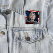 Hillary Rodham Clinton President van de Verenigde  Vierkante Button 5,1 Cm (In situ)
