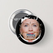 Hillary Rodham Clinton Shatters Glass Ceiling 2016 Ronde Button 5,7 Cm (Voorkant /achterkant)