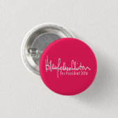 Hillary Rodham Clinton voor Button President 2016 (Voorkant /achterkant)