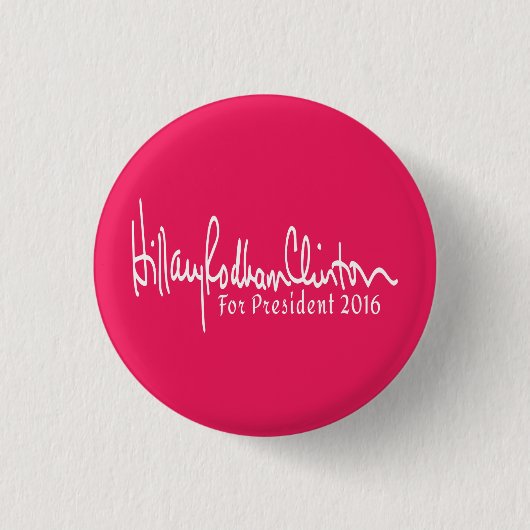 Hillary Rodham Clinton voor Button President 2016 (Voorkant)