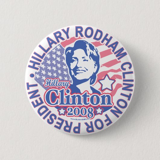 Hillary Rodham Clinton voor de Button van Presiden (Voorkant)
