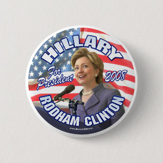 Hillary Rodham Clinton Voor President Button 2008 