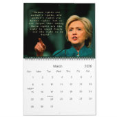 Hillary Rodham Clinton Wereldwijde positie van vro Kalender (Mar 2026)