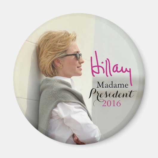 Hillary Rodham Clinton Zonnebril Signature Magnet (Voorkant)