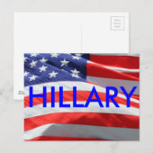 Hillary Running for President, Amerikaanse vlag Briefkaart (Voorkant / Achterkant)