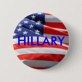Hillary Running voor President American Flag Butto Ronde Button 5,7 Cm