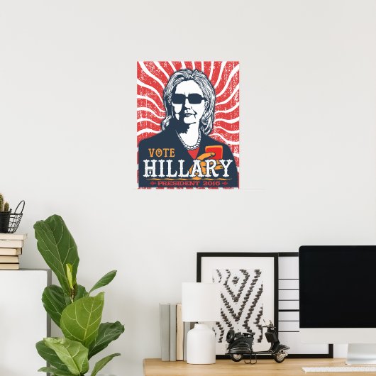 Hillary Shades Poster (Thuiskantoor)