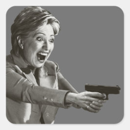 Hillary Shooter Vierkante Sticker