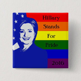Hillary strengen voor Pride Vierkante Button 5,1 Cm