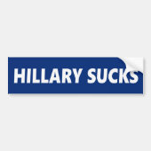 Hillary Sucks Bumpersticker (Voorkant)
