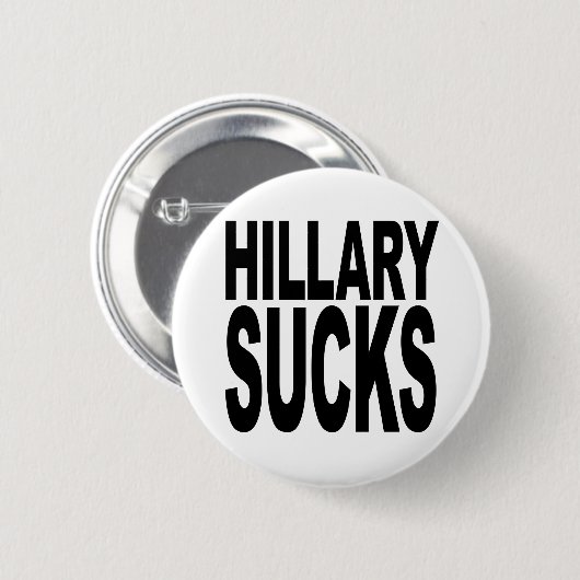 Hillary Sucks Ronde Button 5,7 Cm (Voorkant /achterkant)