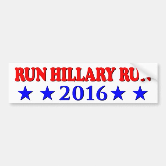 Hillary uitvoeren - rood en blauw - geen BG - mult Bumpersticker (Voorkant)