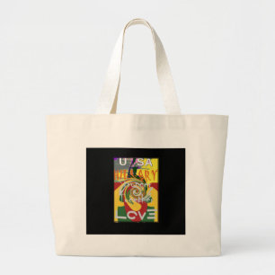 Hillary USA President Stronger Together Red golden Grote Tote Bag