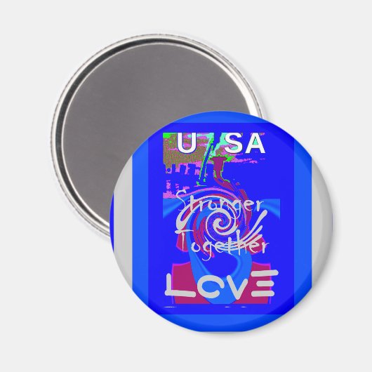 Hillary USA President Stronger Together spirit Magneet (Voorkant / Achterkant)