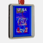 Hillary USA President Stronger Together spirit Metalen Ornament (Rechts)