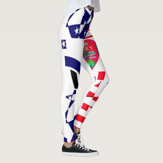 Hillary USA voor President zijn we samen sterker Leggings (Rechts)