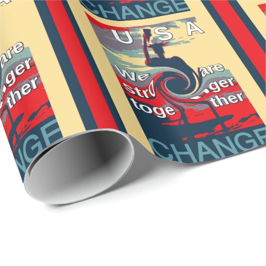 Hillary USA, we zijn sterker samen Cadeaupapier (Rol Hoek)