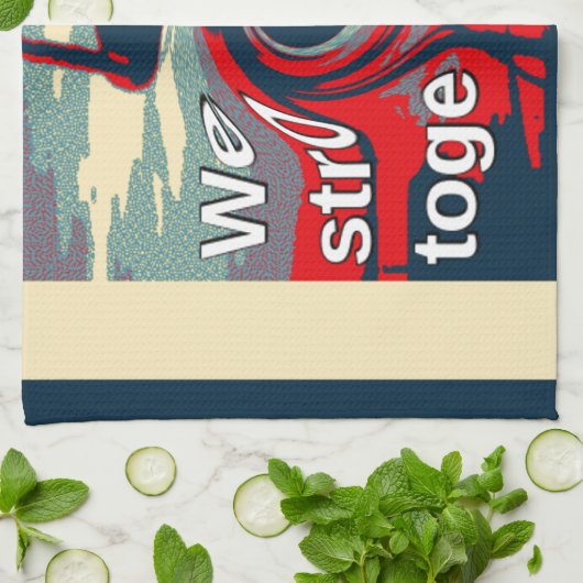 Hillary USA, we zijn sterker samen Theedoek (Gevouwen)