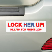 Hillary vastklemmen voor de gevangenis bumpersticker (Op auto)