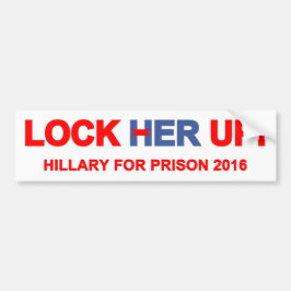 Hillary vastklemmen voor de gevangenis bumpersticker