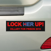 Hillary vastklemmen voor de gevangenis bumpersticker (Op auto)