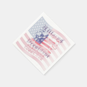 Hillary Verenigde Staten Vlag Land servetten