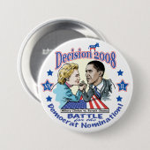 Hillary versus Obama Button  (Voorkant /achterkant)