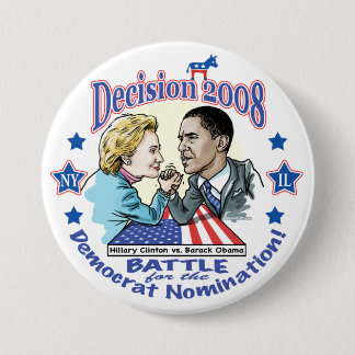 Hillary versus Obama Button 