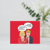 Hillary versus Trump Birthday Kaart - Een muur om  (Staand voorkant)