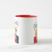 Hillary versus Trump Birthday Kaart - Een muur om  Mok (Midden)