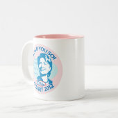 Hillary vertelde je zo 2012 door ButtonZUP Tweekleurige Koffiemok (Voorkant links)