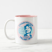 Hillary vertelde je zo 2012 door ButtonZUP Tweekleurige Koffiemok (Links)