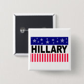 Hillary Vierkante Button 5,1 Cm (Voorkant /achterkant)