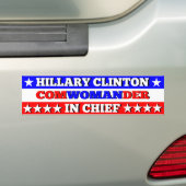 Hillary voor COM(WOMAN)ANDANT Bumpersticker (Op auto)