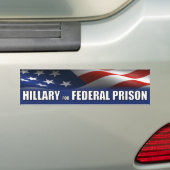 Hillary voor de federale gevangenis bumpersticker (Op auto)