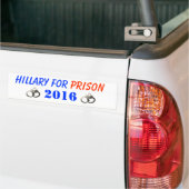 Hillary voor de gevangenis 2016 bumpersticker (Op Truck)