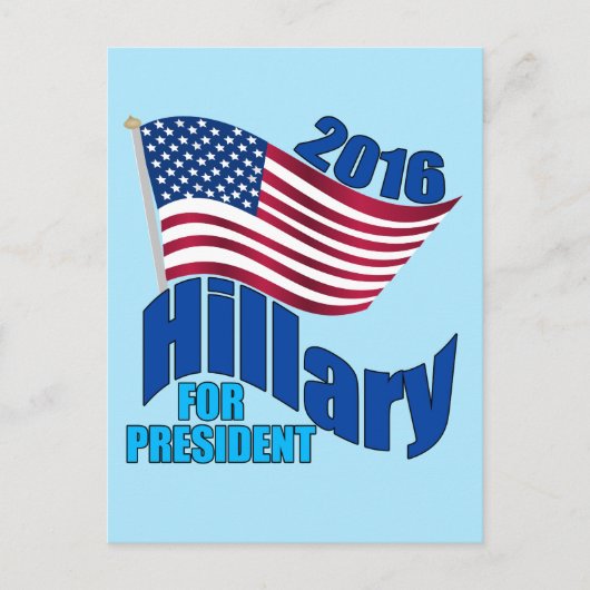 Hillary voor President 2016 Briefkaart (Voorkant)