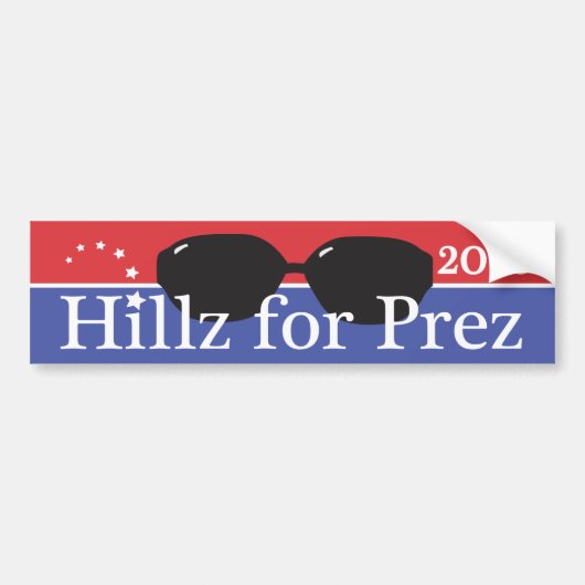 Hillary voor President 2016 Bumpersticker (Voorkant)