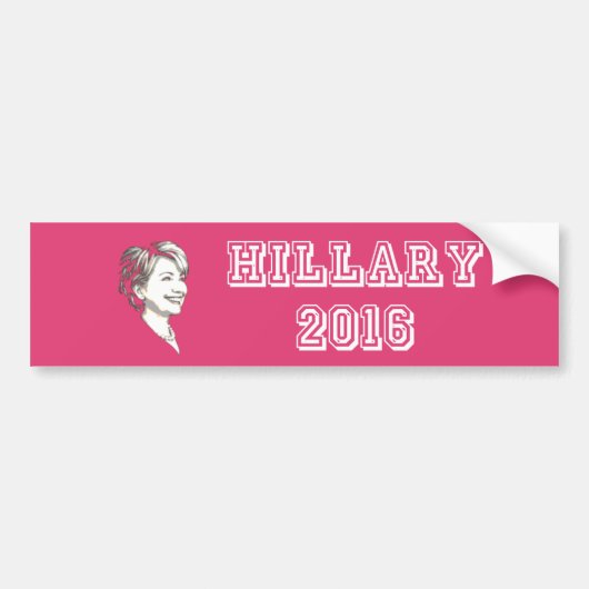 Hillary Voor President 2016 Bumpersticker (Voorkant)