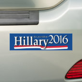 Hillary Voor President 2016 Bumpersticker (Op auto)