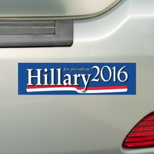 Hillary Voor President 2016 Bumpersticker (Op auto)