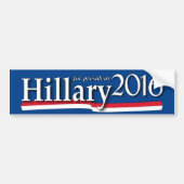 Hillary Voor President 2016 Bumpersticker (Voorkant)