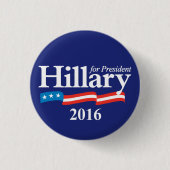 Hillary voor President 2016 Ronde Button 3,2 Cm (Voorkant)