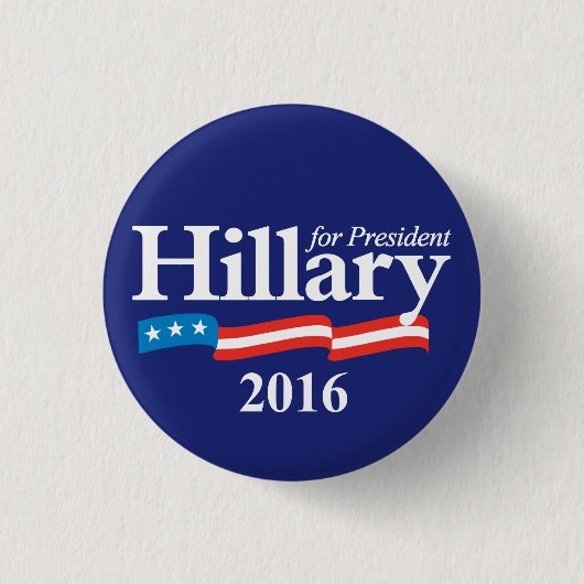 Hillary voor President 2016 Ronde Button 3,2 Cm (Voorkant)