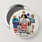 Hillary voor President 2016 Ronde Button 4,0 Cm (Voorkant /achterkant)