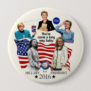 Hillary voor President 2016 Ronde Button 4,0 Cm