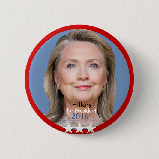 HILLARY voor President 2016 Ronde Button 5,7 Cm (Voorkant)
