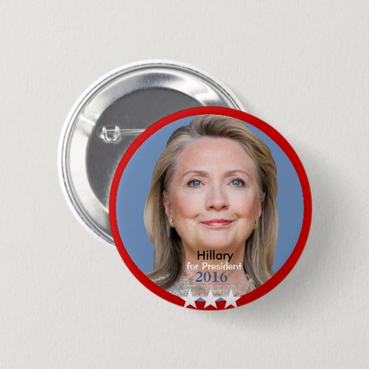 HILLARY voor President 2016 Ronde Button 5,7 Cm (Voorkant /achterkant)